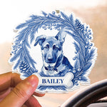 Custom Pet Photo Christmas Memorial, Dog Cat Christmas Photo, Pet Portrait Custom Name Gift - Personalized Car Visor Clip 7