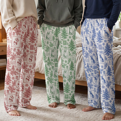 Custom Pet Photo Christmas Sleepware, Christmas Holiday Pjs Pants, Gift For Her - Personalized Lounge Pants