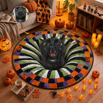 Custom Pet Photo Funny Halloween Scream Art - Personalized Quilted Mat 1