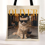 Custom Pet Photo Meme Vintage Graphic Dog Mom Cat Mom Gift - Personalized Tote Bag 4
