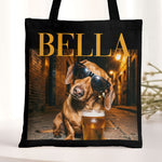 Custom Pet Photo Meme Vintage Graphic Dog Mom Cat Mom Gift - Personalized Tote Bag 5