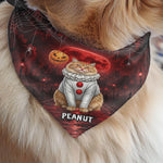 Custom Pet Photo Scary Halloween Clown Spooky Costume - Personalized Bandana Collar 3