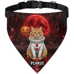 Custom Pet Photo Scary Halloween Clown Spooky Costume - Personalized Bandana Collar 4