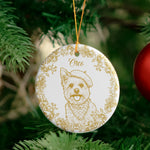Custom Pet Photo Sketch Line Art Chrismtas Tree Decor For Pet Lovers - Personalized Ornament 5