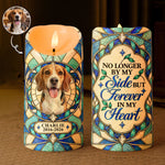 Custom Pet Photo Stained Glass Art For Pet Lover Pet Loss Gift - Personalized LED Candle 1