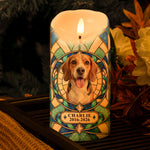 Custom Pet Photo Stained Glass Art For Pet Lover Pet Loss Gift - Personalized LED Candle 2
