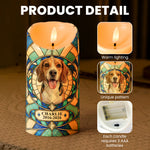 Custom Pet Photo Stained Glass Art For Pet Lover Pet Loss Gift - Personalized LED Candle 5