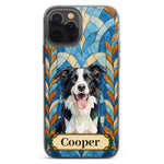 Custom Pet Photo Stained Glass Style Art For Pet Lovers - Personalized Phone Case 2