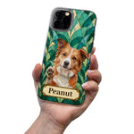 Custom Pet Photo Stained Glass Style Art For Pet Lovers - Personalized Phone Case 5