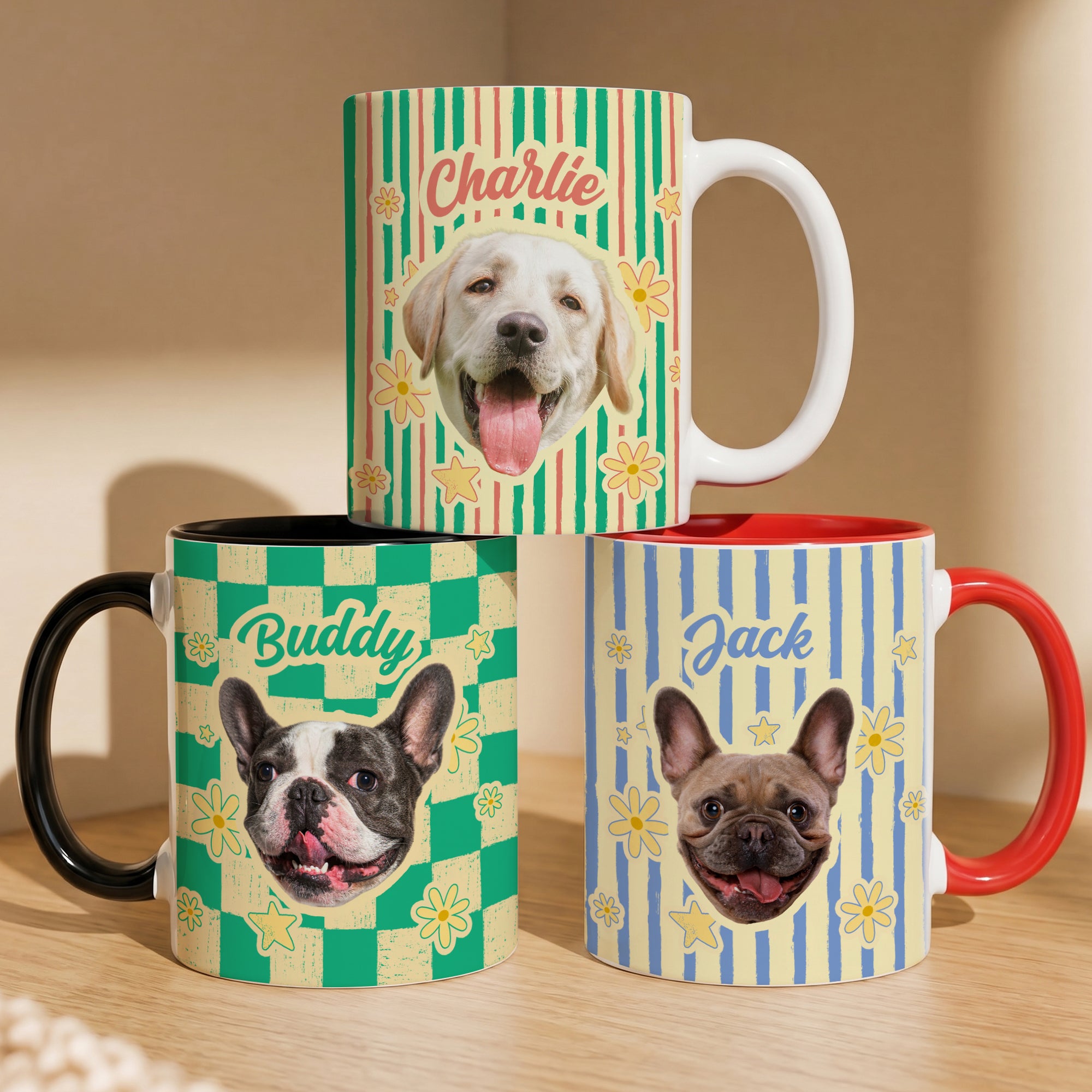 Custom Pet Photo - Vintage Bag For Dog Mom, Cat Mom - Personalized Mug 1