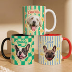 Custom Pet Photo - Vintage Bag For Dog Mom, Cat Mom - Personalized Mug 1