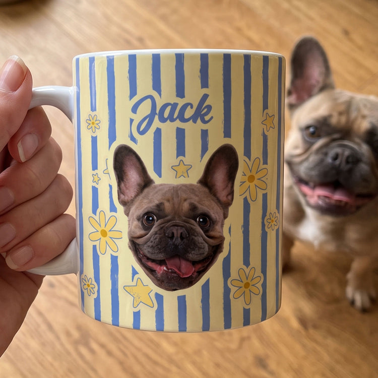 Custom Pet Photo - Vintage Bag For Dog Mom, Cat Mom - Personalized Mug 2