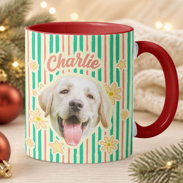 Custom Pet Photo - Vintage Bag For Dog Mom, Cat Mom - Personalized Mug 4