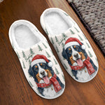 Custom Pet Photo Watercolor Art Christmas Gift For Pet Lovers - Personalized Slippers 3