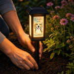 Custom Pet Photo Watercolor Art - Personalized Solar Garden Light 3