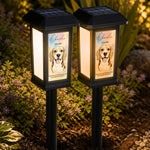 Custom Pet Photo Watercolor Art - Personalized Solar Garden Light 4