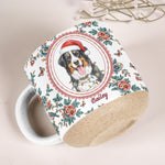Custom Pet Photo Watercolor Floral Art Gifts For Dog Mom, Cat Mom - Personalized Pottery Mug 4