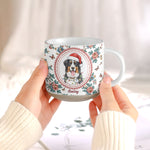 Custom Pet Photo Watercolor Floral Art Gifts For Dog Mom, Cat Mom - Personalized Pottery Mug 5