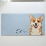 Custom Pet Portrait Cartoon Art Gift For Pet Lovers - Personalized Desk Mat 2