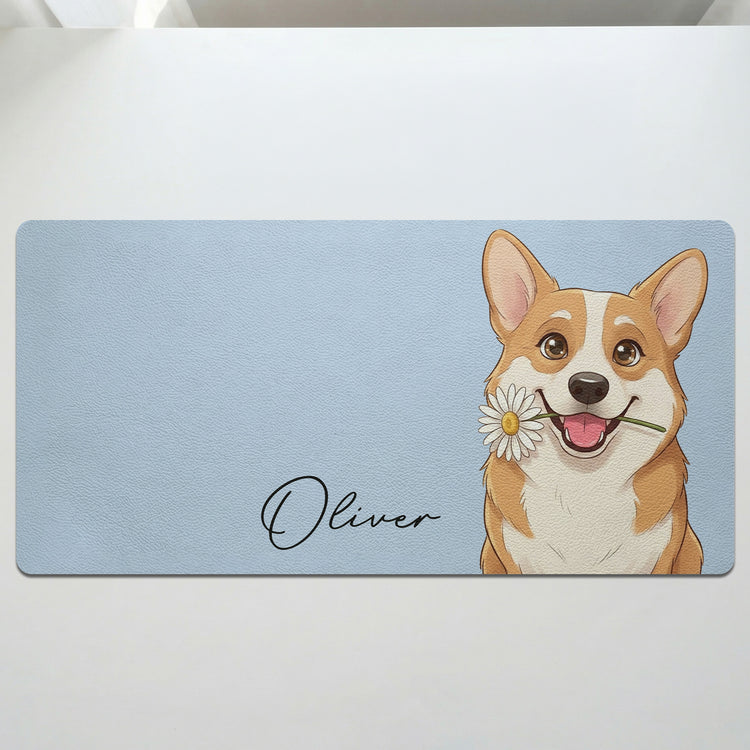 Custom Pet Portrait Cartoon Art Gift For Pet Lovers - Personalized Desk Mat 2