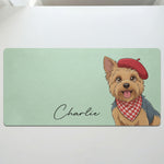 Custom Pet Portrait Cartoon Art Gift For Pet Lovers - Personalized Desk Mat 3