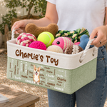 Custom Pet Portrait Cartoon Art Gift For Pet Lovers - Personalized Storage Basket 3