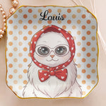 Custom Pet Portrait Cartoon Style Art - Personalized Jewelry Dish 5