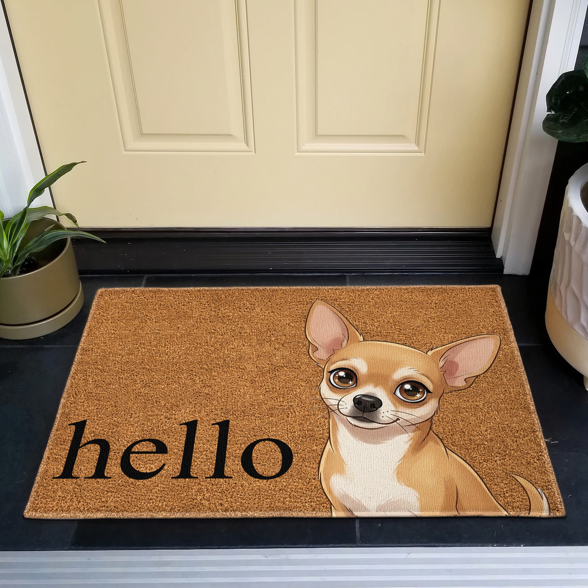 Custom Pet Portrait Cartoon Style - Personalized Doormat 3
