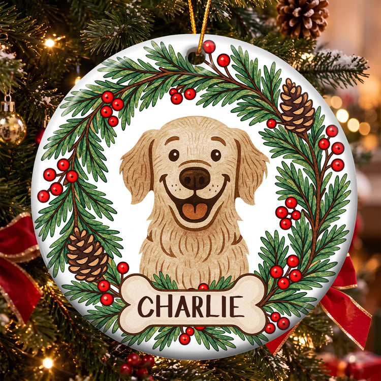 Custom Pet Portrait Christmas Decor - Personalized Ornament 1