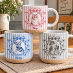 Custom Pet Portrait Coquette Coffee Cup - Personalized Mug 1