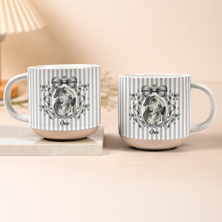 Custom Pet Portrait Coquette Coffee Cup - Personalized Mug 3