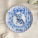 Custom Pet Portrait Coquette Tray, Dog Cat Pet Lover Gift For Her, Pet Memorial Keepsake - Personalized Jewelry Dish 3