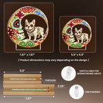 Custom Pet Portrait Day Of The Dead Día De Los Muertos Moon - Personalized Night Light 5