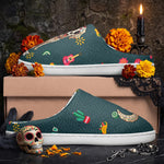 Custom Pet Portrait Day Of The Dead Mexican Hispanic Style - Personalized Slippers 3
