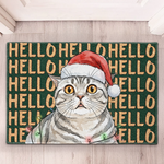 Custom Pet Portrait Family Portrait Welcome Doormat Christmas Entry Decor - Personalized Doormat 2