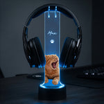 Custom Pet Portrait From Photo Book Lovers Gift - Personalized Headphone Stand 1