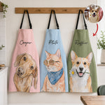 Custom Pet Portrait Gifts For Pet Lovers Kitchen Apron For Women Men - Personalized Apron 1