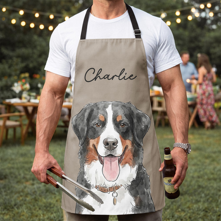 Custom Pet Portrait Gifts For Pet Lovers Kitchen Apron For Women Men - Personalized Apron 3