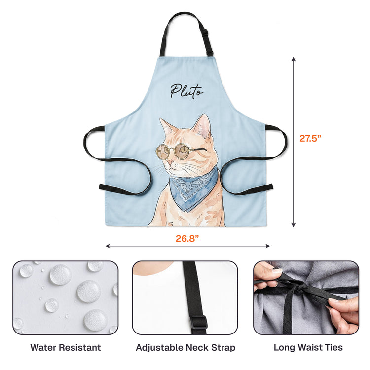 Custom Pet Portrait Gifts For Pet Lovers Kitchen Apron For Women Men - Personalized Apron 4