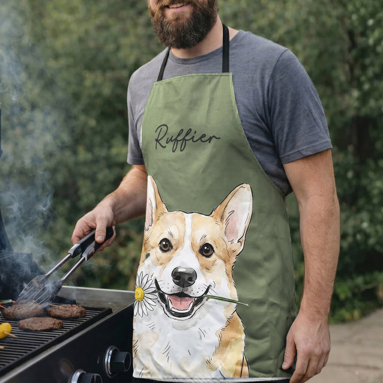Custom Pet Portrait Gifts For Pet Lovers Kitchen Apron For Women Men - Personalized Apron 5