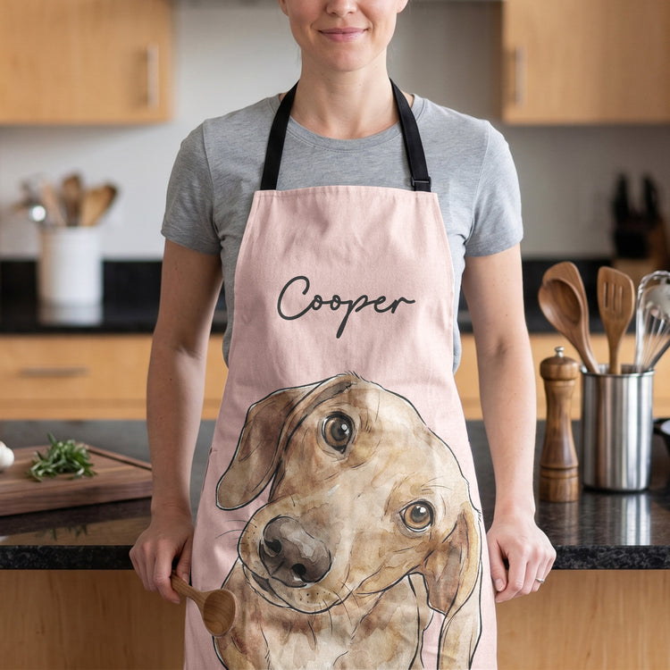 Custom Pet Portrait Gifts For Pet Lovers Kitchen Apron For Women Men - Personalized Apron 6
