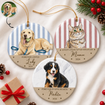 Custom Pet Portrait Memorial, Pet Loss Gift For Pet Lovers - Personalized Ornament 1