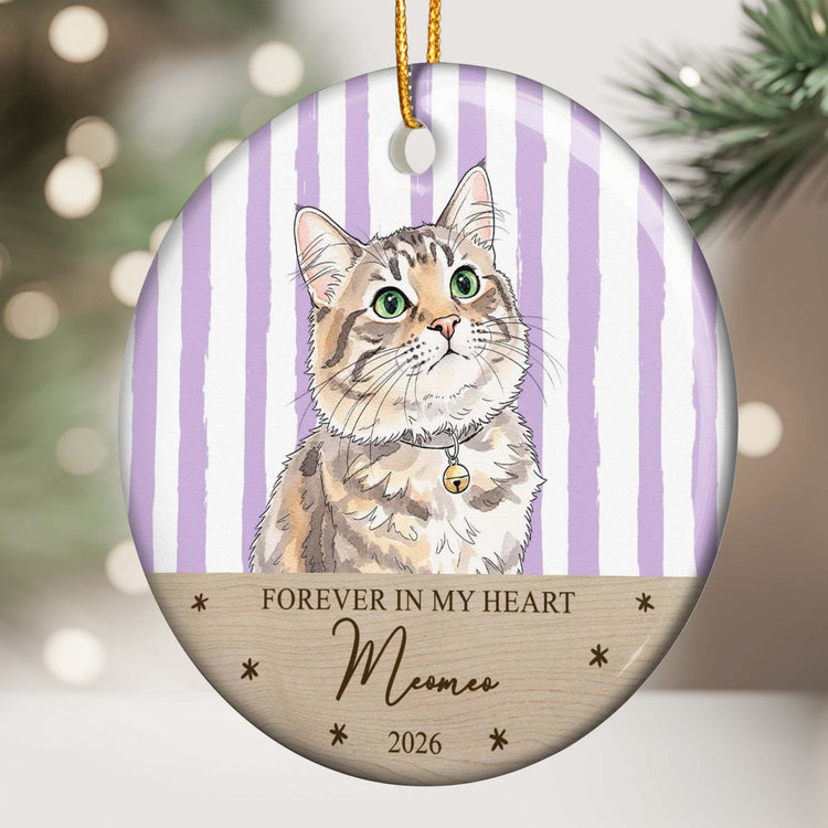 Custom Pet Portrait Memorial, Pet Loss Gift For Pet Lovers - Personalized Ornament 3