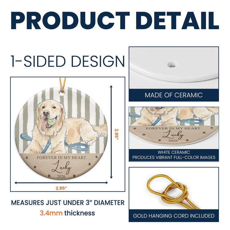 Custom Pet Portrait Memorial, Pet Loss Gift For Pet Lovers - Personalized Ornament 6