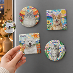 Custom Pet Portrait Mosaic Tile Art Fridge Decor - Personalized Magnet 1