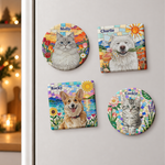 Custom Pet Portrait Mosaic Tile Art Fridge Decor - Personalized Magnet 2