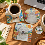 Custom Pet Portrait Mosaic Tile Art Gift For Pet Lovers - Personalized Coaster 1