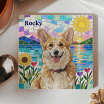 Custom Pet Portrait Mosaic Tile Art Gift For Pet Lovers - Personalized Coaster 2