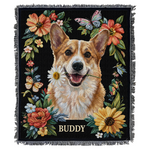 Custom Pet Portrait Oil Painting Art Gifts For Pet Lovers - Personalized Woven Blanket 4