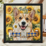 Custom Pet Portrait Oil Painting Style Art Collar Holder - Personalized Pet Loss Frame 2